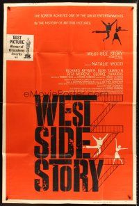4x185 WEST SIDE STORY pre-Awards style Z 40x60 '61 never before seen classic Joseph Caroff art!