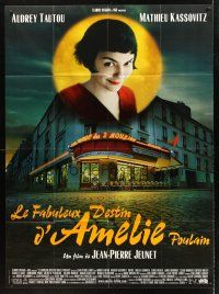 4x035 AMELIE French 1p '01 Jean-Pierre Jeunet, great image of Audrey Tautou over storefront!