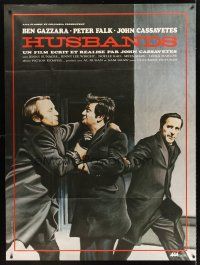 4x043 HUSBANDS French 1p R80s different image of Ben Gazzara, Peter Falk & John Cassavetes!