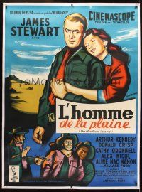 4x260 MAN FROM LARAMIE linen style B French 1p '55 different art of James Stewart by Andre Bertrand!
