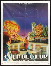 4x051 ONE FROM THE HEART French 1p '82 Coppola, different art of Las Vegas by Andre Bertrand!