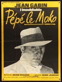 4x052 PEPE LE MOKO French 1p R60s different close up of Jean Gabin, directed by Julien Duvivier!