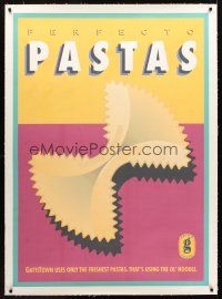 4x289 PERFECTO PASTAS linen 35x49 restaurant poster '90s GattiTown uses the ol' noodle!