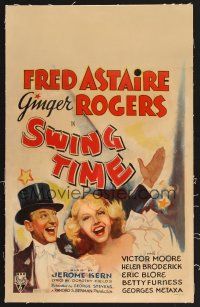 4x019 SWING TIME linen WC '36 wonderful image of Fred Astaire & Ginger Rogers!