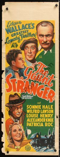 4y184 PHANTOM STRIKES long Aust daybill '38 Tyler stone litho art of Sonnie Hale, Gaunt Stranger!