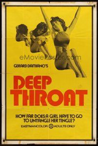 4y101 DEEP THROAT 1sh '72 how far does Lovelace have to go to untangle her tingle!