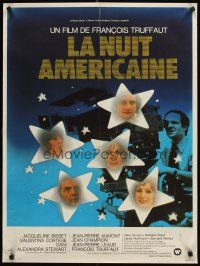 4y431 DAY FOR NIGHT French 23x32 '73 Francois Truffaut's La Nuit Americaine, Jacqueline Bisset!