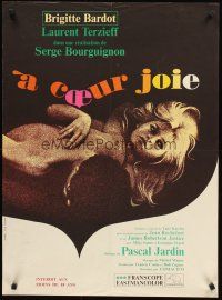 4y437 TWO WEEKS IN SEPTEMBER French 23x32 '67 A Coeur Joie, sexy Brigitte Bardot in love!