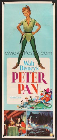 4y276 PETER PAN insert R76 Walt Disney animated cartoon fantasy classic, great full-length art!