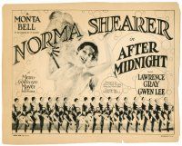 4y022 AFTER MIDNIGHT TC '27 pretty smiling Norma Shearer & chorus line of sexy dancers!