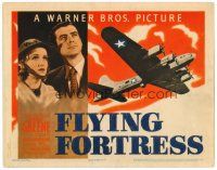 4y026 FLYING FORTRESS TC '42 Richard Greene, Carla Lehmann, cool World War II B-17 bomber plane!