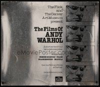 4y237 FILMS OF ANDY WARHOL foil film festival '80s cool design & images of artist!