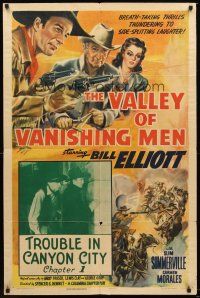 4y150 VALLEY OF VANISHING MEN chapter 1 1sh '42 Wild Bill Elliot serial, Trouble in Canyon City!