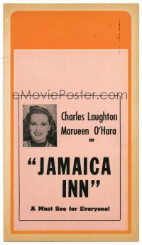 4y013 JAMAICA INN local theater mini WC '39 Alfred Hitchcock, Charles Laughton & Maureen O'Hara!