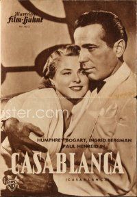 4y008 CASABLANCA German program '52 Humphrey Bogart, Ingrid Bergman, Michael Curtiz, different!