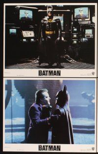 4y069 BATMAN 8 LCs '89 Michael Keaton, Joker Jack Nicholson & sexy Kim Basinger, Tim Burton!