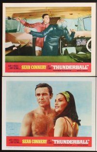 4y076 THUNDERBALL 8 LCs '65 Sean Connery as secret agent James Bond 007, sexy Auger & Paluzzi!