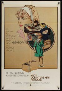 4z034 ALICE DOESN'T LIVE HERE ANYMORE int'l 1sh '75 Martin Scorsese, cool Petragnani artwork!