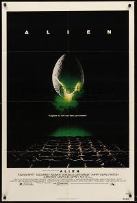 4z037 ALIEN 1sh '79 Ridley Scott outer space sci-fi classic, cool hatching egg image!