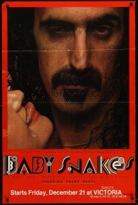 4z067 BABY SNAKES premiere advance 1sh '79 wacky great Frank Zappa close up!