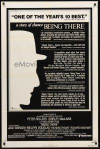 4z085 BEING THERE 1sh '80 Peter Sellers, Shirley MacLaine, directed by Hal Ashby!