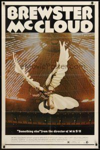4z122 BREWSTER McCLOUD style B 1sh '71 Robert Altman, Bud Cort with wings in the astrodome!