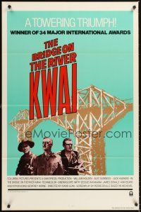 4z125 BRIDGE ON THE RIVER KWAI 1sh R81 William Holden, Alec Guinness, David Lean classic!