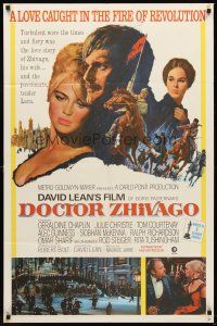 4z236 DOCTOR ZHIVAGO 1sh '65 Omar Sharif, Julie Christie, David Lean English epic, Terpning art!