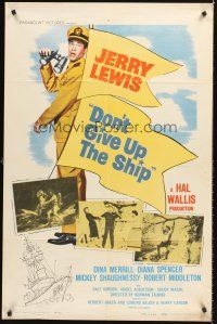 4z238 DON'T GIVE UP THE SHIP 1sh '59 full-length image of Jerry Lewis in Navy uniform!
