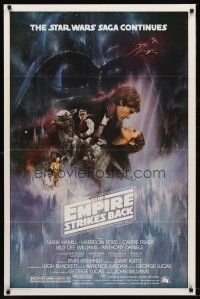 4z268 EMPIRE STRIKES BACK 1sh '80 George Lucas classic, GWTW art by Roger Kastel!