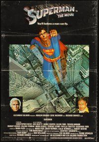 4z822 SUPERMAN English 1sh '78 comic book hero Christopher Reeve, Gene Hackman