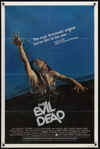 4z275 EVIL DEAD 1sh '82 Sam Raimi cult classic, best horror art of girl grabbed by zombie!