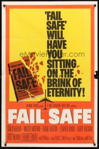 4z288 FAIL SAFE 1sh '64 the shattering worldwide bestseller directed by Sidney Lumet!