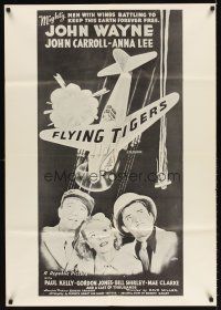 4z324 FLYING TIGERS 1sh R60s John Wayne, John Carroll, Anna Lee, art of WWII airplanes!