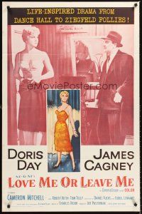 4z534 LOVE ME OR LEAVE ME 1sh R62 full-length sexy Doris Day as famed Ruth Etting, James Cagney!