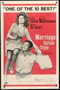 4z549 MARRIAGE ITALIAN STYLE 1sh '65 de Sica's Matrimonio all'Italiana, Loren, Mastroianni!