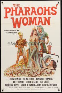 4z654 PHARAOHS' WOMAN 1sh '61 La donna dei faraoni, romantic art of top stars!