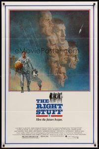 4z700 RIGHT STUFF 1sh '83 great Tom Jung montage art of the first NASA astronauts!