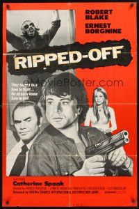 4z703 RIPPED OFF 1sh '71 Robert Blake, Ernest Borgnine. sexy Catherine Spaak!