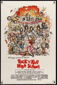 4z705 ROCK 'N' ROLL HIGH SCHOOL 1sh '79 artwork of the The Ramones by William Stout!