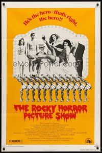 4z708 ROCKY HORROR PICTURE SHOW style B 1sh '75 Tim Curry's the hero - that's right, the hero!