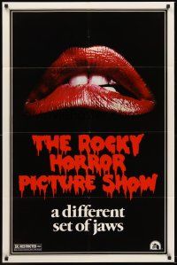 4z709 ROCKY HORROR PICTURE SHOW teaser 1sh '75 classic c/u lips image, a different set of jaws!