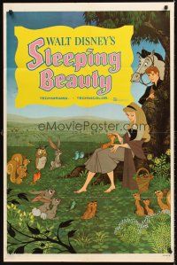 4z780 SLEEPING BEAUTY style B 1sh '59 Walt Disney cartoon fairy tale fantasy classic!