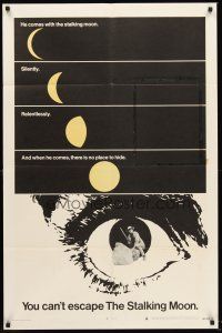 4z802 STALKING MOON style A 1sh '68 Gregory Peck, Eva Marie Saint, cool moon artwork!