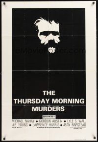 4z880 THURSDAY MORNING MURDERS 1sh '76 Michael Nahay, Gordon Austin, cool minimalist artwork!