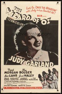 4z977 WIZARD OF OZ 1sh R58 Victor Fleming, Judy Garland all-time classic!