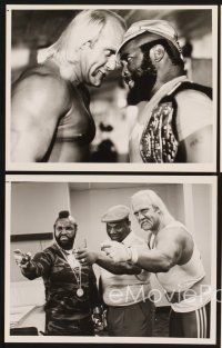 5a452 A-TEAM 6 TV 7x9 stills '83 Mr. T, George Peppard, guest star Hulk Hogan shown!