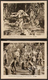 5a654 BOMBA ON PANTHER ISLAND 4 8x10 stills '49 Johnny Sheffield & natives in the African jungle!