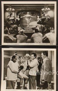 5a739 GLORY ALLEY 4 8x10 stills '52 boxer Meeker, sexy Leslie Caron, Louis Armstrong playing trumpet