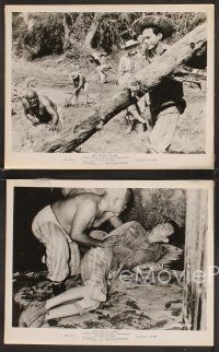 5a758 HELL ON DEVIL'S ISLAND 4 8x10 stills '57 great images of Helmut Dantine & Rex Ingram!